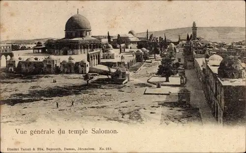 Ak Jerusalem Israel, Vue generale du temple Salomon