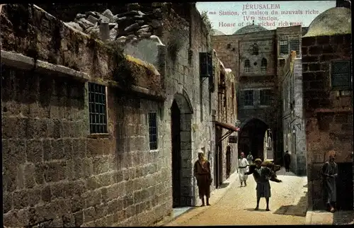 Ak Jerusalem Israel, House of the wicked rich man, IV th Station