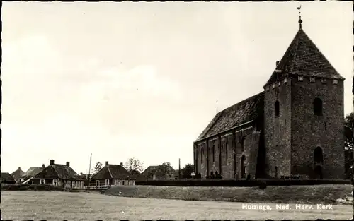 Ak Huizinge Loppersum Groningen Niederlande, Ned. Herv. Kerk