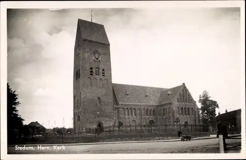 Ak Stedum Groningen Niederlande, Herv. Kerk