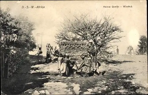 Ak Windhoek Windhuk Namibia Deutsch Südwestafrika, Heiße Quelle