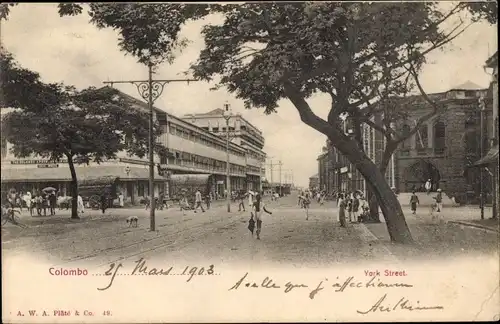 Ak Colombo Ceylon Sri Lanka, York Street