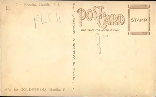 Ak Manila Philippinen, The Escolta, Straßenbahn