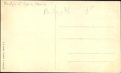 Ak Manila Philippinen, Bridge of Spain, tram