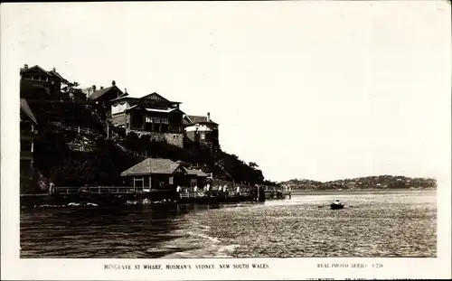 Ak New South Wales Australien, Musgrave St. Wharf, Mosman's Sydney