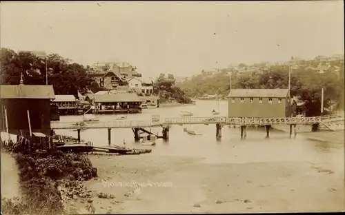 Ak Mosman Sydney Australien, Brücke, Häuser