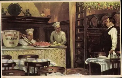 Ak Barcelona Katalonien, Los Caracoles, Restaurante, Escudillers 14