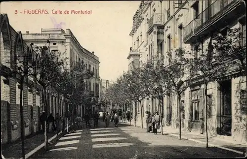 Ak Figueras Katalonien, Calle de Monturiol