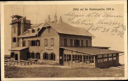 Ak Salzburg in Österreich, Hotel auf der Gaisbergspitze