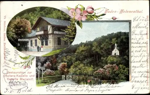 Ak Baden bei Wien in Niederösterreich, Helenenthal, Restauration zur Cholera-Kapelle