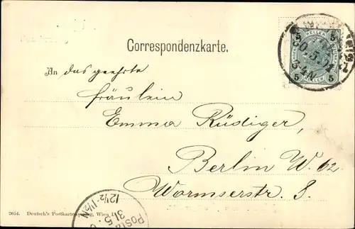 Passepartout Ak Wien 17. Hernals, Dornbach, Meierei zum Predigtstuhl