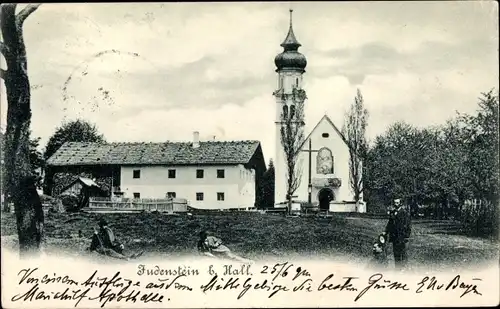 Ak Judenstein bei Hall Tirol, Ortsansicht, Ortsbewohner