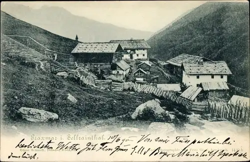 Ak Sellrain in Tirol, Praxmar im Sellrainthal, Ortsansicht