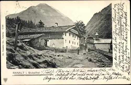 Ak Ranalt Neustift im Stubaital in Tirol, Gasthaus, Berge