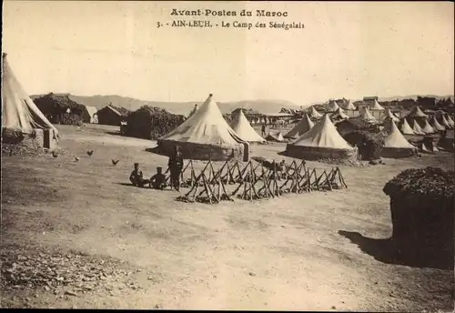 Ak Ain Leuh Marokko, Le Camp des Senegalais