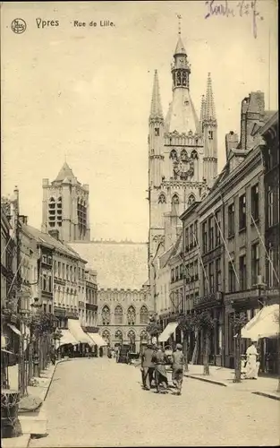 Ak Ypres Westflandern, Rue de Lille