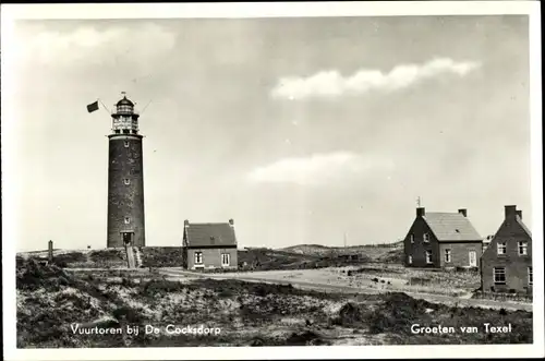 Ak De Cocksdorp Texel Nordholland Niederlande, Vuurtoren, Leuchtturm