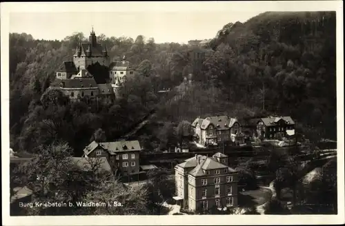 Ak Kriebstein in Mittelsachsen, Burg Kriebstein