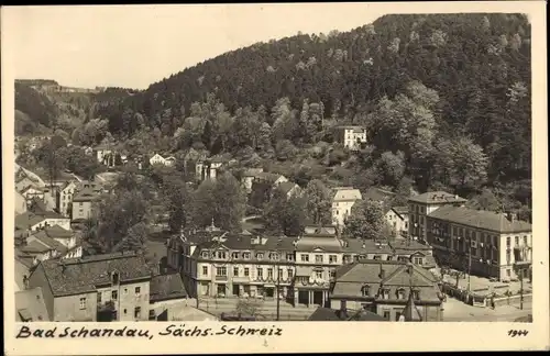 Foto Ak Bad Schandau an der Elbe, Ortsansicht