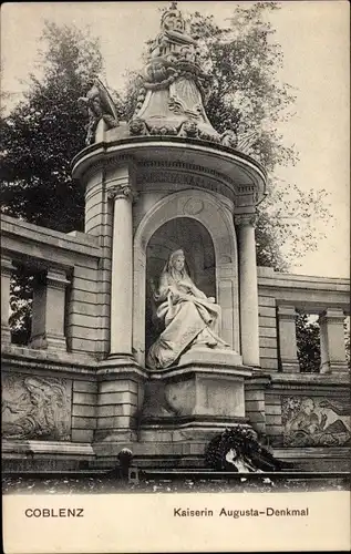 Ak Koblenz am Rhein, Kaiserin Augusta-Denkmal