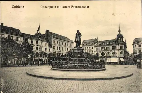 Ak Koblenz am Rhein, Göbenplatz mit altem Franziskaner