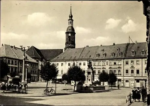 Ak Großenhain in Sachsen, Karl Marx Platz, Dianabrunnen