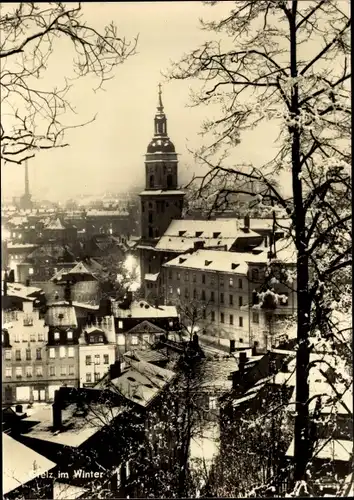 Ak Greiz im Vogtland, Winteransicht