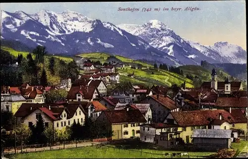 Ak Sonthofen im Oberallgäu Schwaben, Gesamtansicht