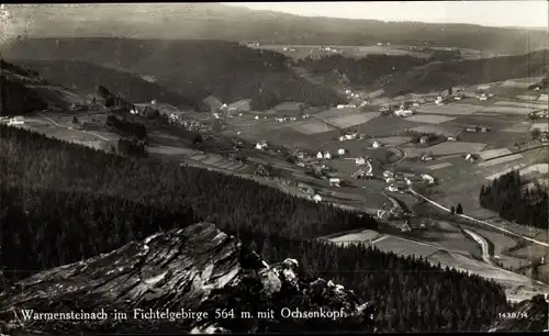 Ak Warmensteinach Oberfranken Bayern, Panorama mit Ochsenkopf