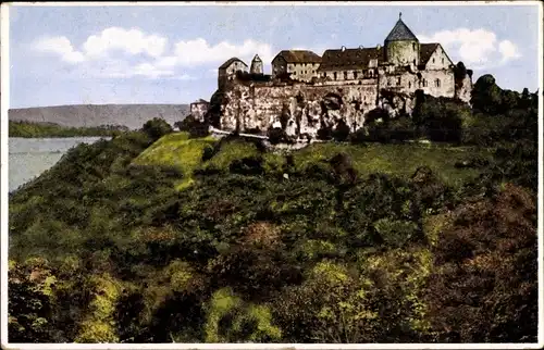 Ak Waldeck am Edersee Hessen, Blick zum Schloss