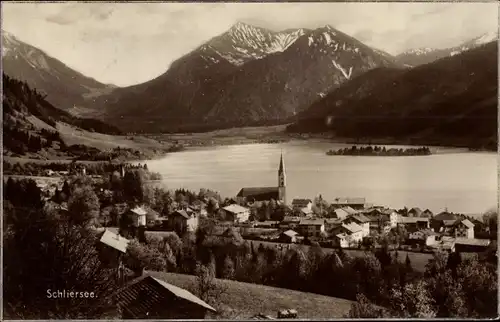 Ak Schliersee in Oberbayern, Panorama