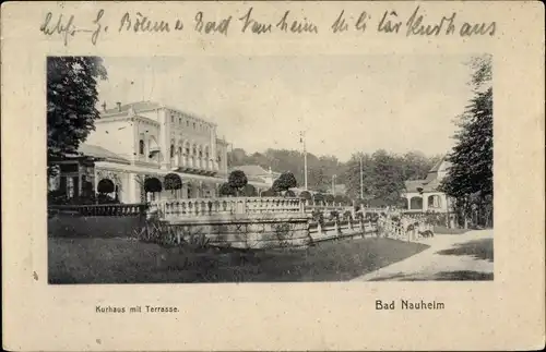 Ak Bad Nauheim in Hessen, Kurhaus mit Terrasse