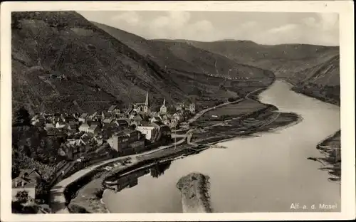 Ak Alf an der Mosel, Ort mit Umgebung
