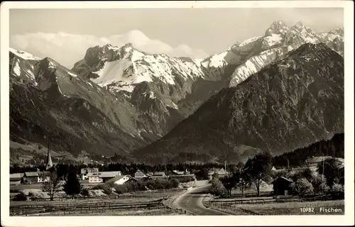 Ak Fischen im Allgäu Schwaben, Teilansicht, Entschonkopf, Nebelhorn, Rubihorn