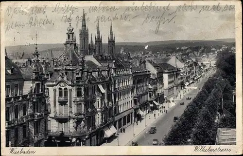 Ak Wiesbaden in Hessen, Wilhelmstraße