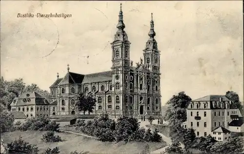 Ak Vierzehnheiligen Bad Staffelstein am Main Oberfranken, Basilika Vierzehnheiligen