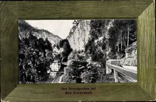 Passepartout Ak Bad Reichenhall in Oberbayern, Nesselgraben