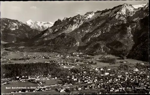 Ak Bad Reichenhall in Oberbayern, Gesamtansicht mit Hohen Göll