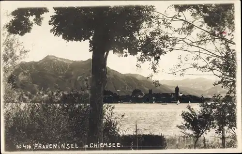 Ak Fraueninsel Chiemsee Oberbayern, Gesamtansicht