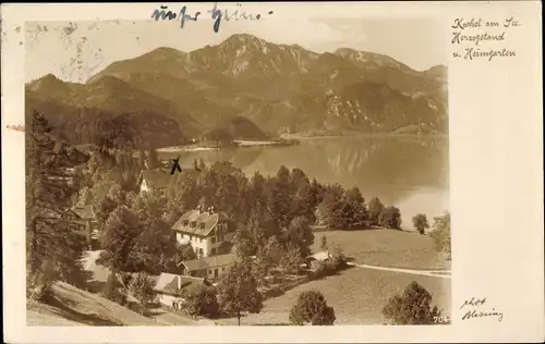 Ak Kochel am See in Oberbayern, Herzogstand und Heimgarten