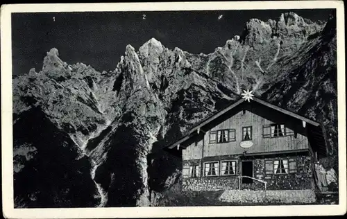 Ak Mittenwald in Oberbayern, Mittenwalderhütte am Karwendel