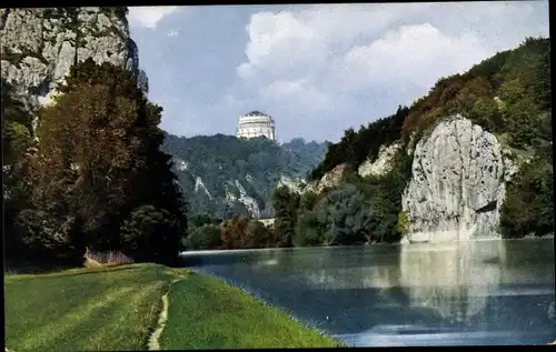 Ak Kelheim an der Donau Niederbayern, Partie am Kloster