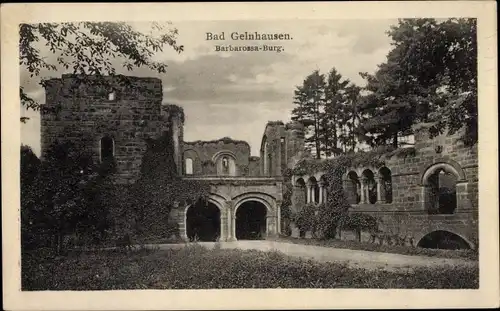 Ak Gelnhausen in Hessen, Barbarossa Burg