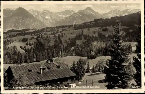 Ak Tiefenbach Oberstdorf im Oberallgäu, Alpengasthof Sesselalpe