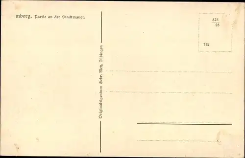 Ak Amberg in der Oberpfalz Bayern, Partie an der Stadtmauer