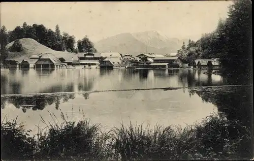 Ak Königsee Königssee Oberbayern, Landungsplatz