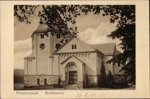 Ak Friedrichsruh Aumühle im Herzogtum Lauenburg, Gruftkapelle