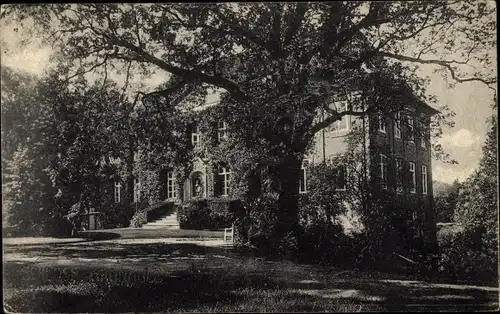 Ak Thumby Schleswig Holstein, Blick auf das Schloss Grünholz, Rankenbewuchs