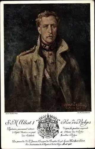 Künstler Ak S.M. Albert I., Roi des Belges