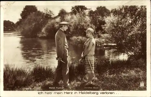 Ak Filmszene Ich hab' mein Herz in Heidelberg verloren, Schauspieler Werner Fuetterer,Dorothea Wieck